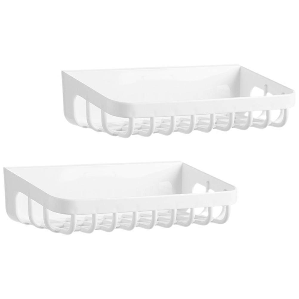 Bathroom Storage Stand Shower Baskets for Organized Storage 6Pcs White Rack