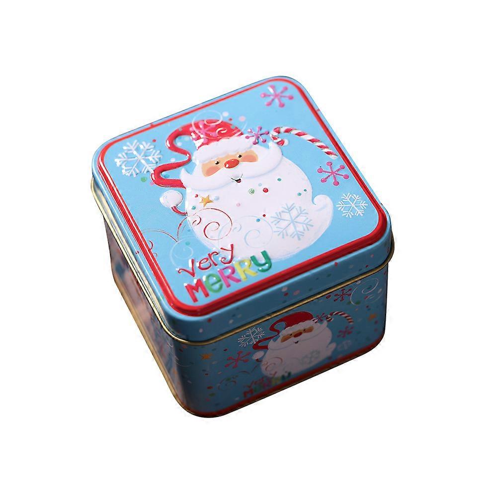 Blue Santa Claus Square Candy Box for Candy Storage Christmas Design