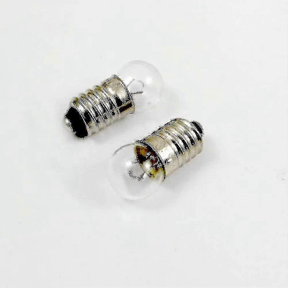 25-26 Pack Of 10 Mini Bulbs E10 Screw Base For Flashlight, 2.5v 0.3a -