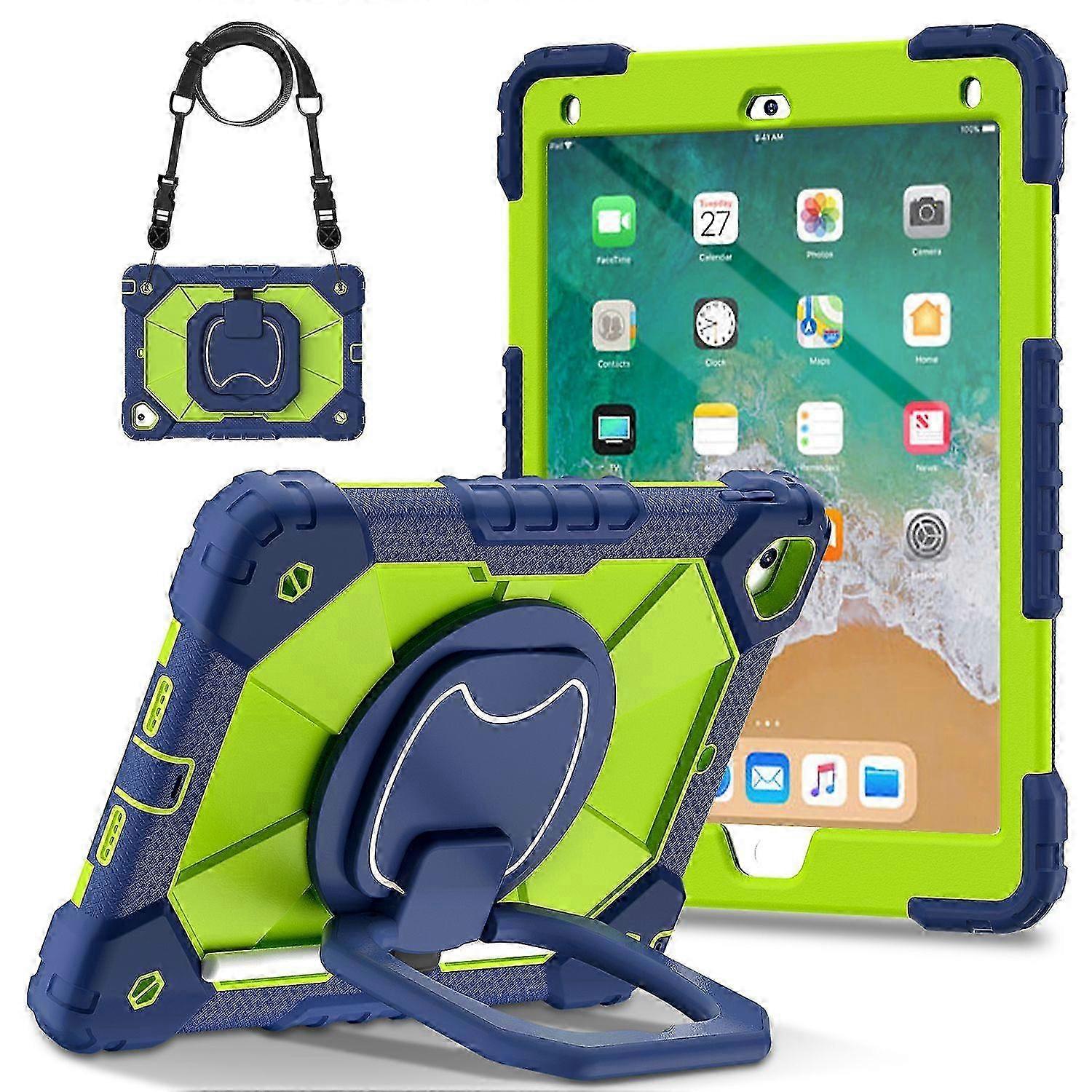 o7K C3 para iPad Pro 9,7 polegadas (2016) iPad 9,7 polegadas (2017) (2018) D7W Tablet Case Capa Alça Kicksta