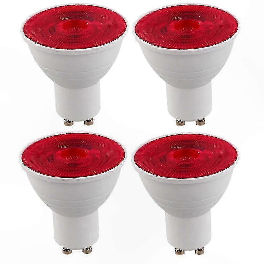 Ampoule LED GU10 5 W, lumière rouge, lot de 4, 220 V-240 V, éclairage d'ambiance pour discothèque, pub, hôtel, décoration d'ambiance