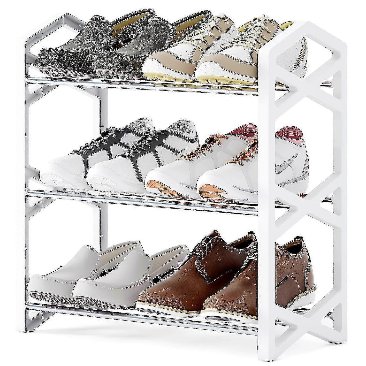 2025 3 Tier Shoe Rack, Lightweight Metal 5-7 Pair Shoe Rack For Entry