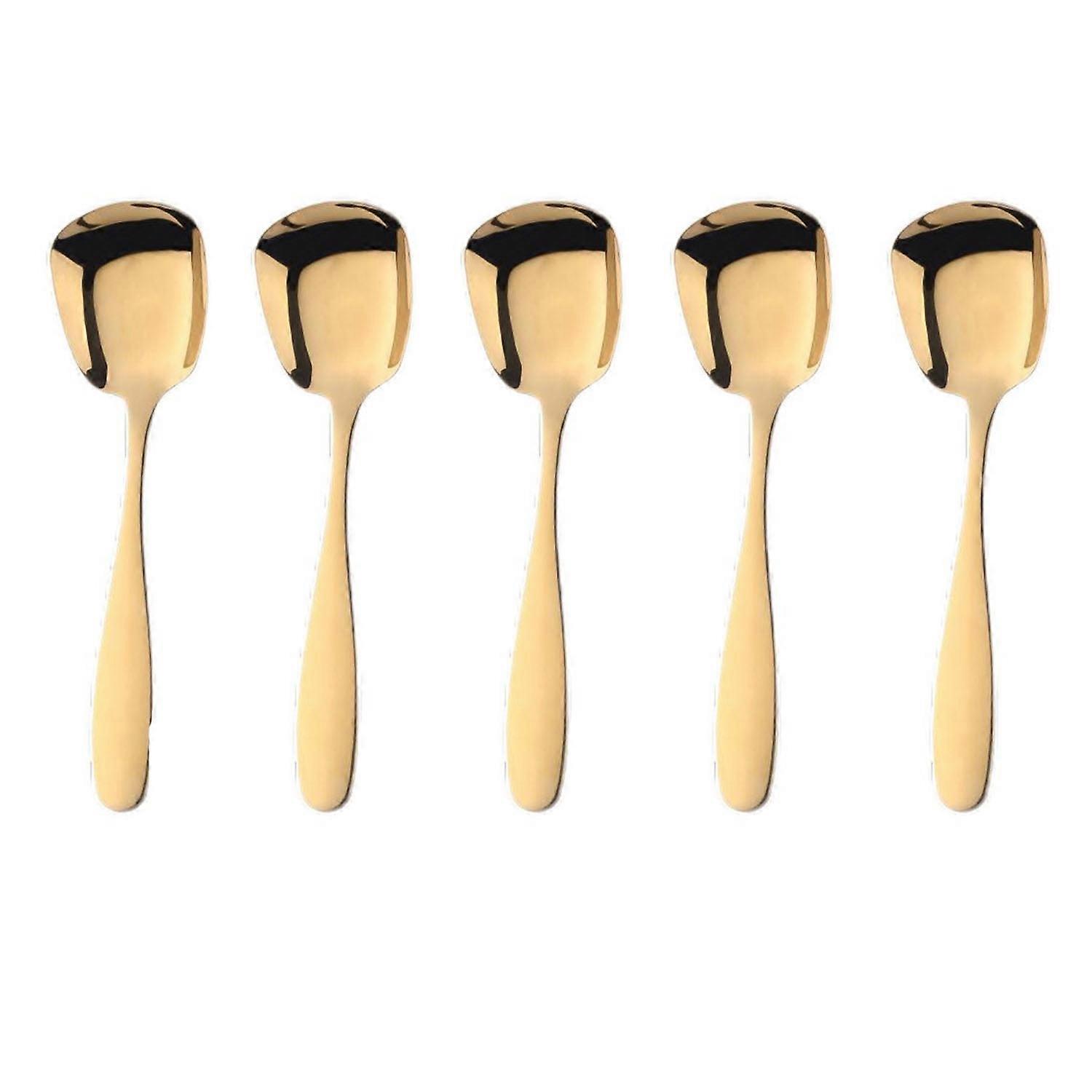 Square Head Stainless Steel Spoons, Square Serving Spoons, Compatible with Arithmeticn