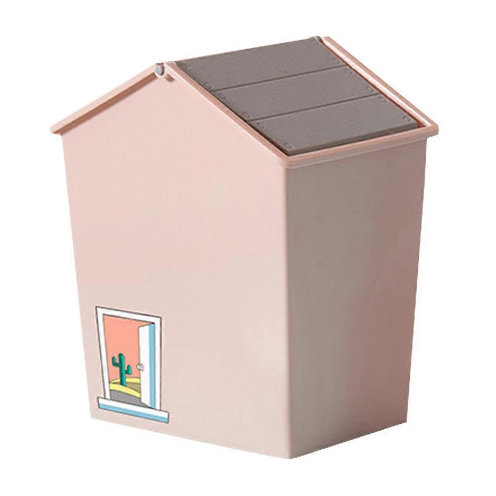 Desk Trash Can Garbage Holder for Storage Use 4Pcs Pink Desktop Wastebasket