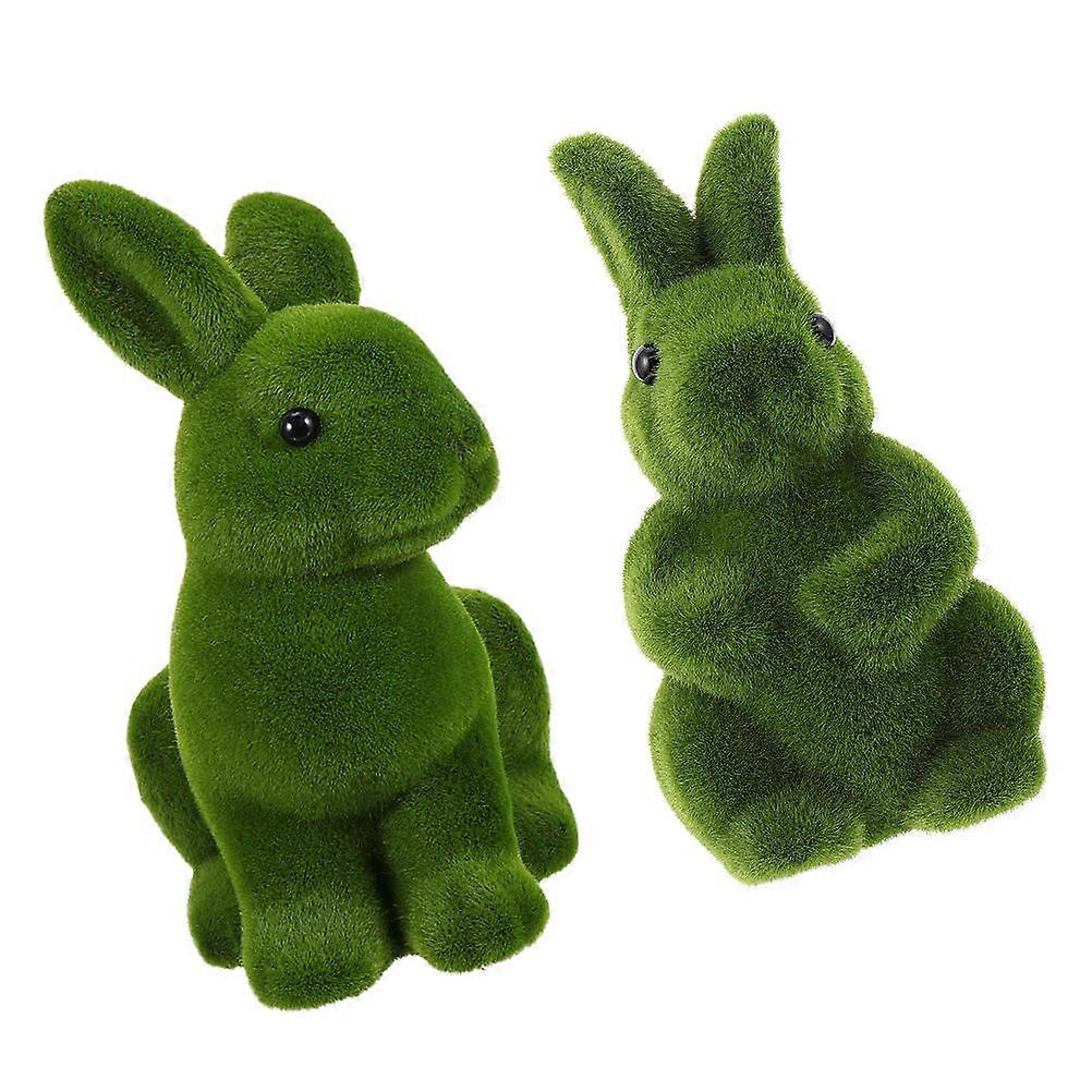 Rabbit Adornment Garden Decor for Easter with 4Pcs Pieces