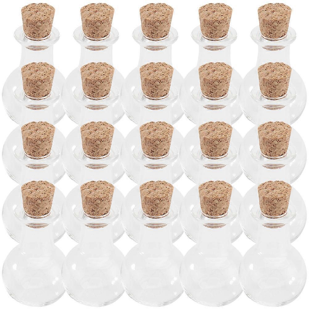 Small Glass Bottles with Cork for Storage 100Pcs Transparent Glass Bottles with Stopper
