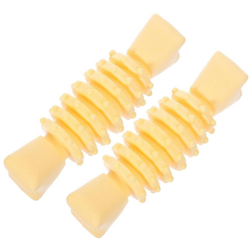 Puppy Teething Toy Bone Shape Dog Toys for Daily Use Orange Tpr for Chewing 2Pcs