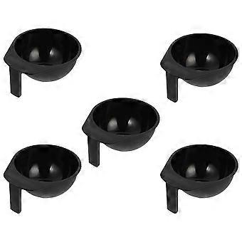 5Pcs Professional Hair Dye Bowls Washable Color Application Accessories For Home DIY Use Black Color