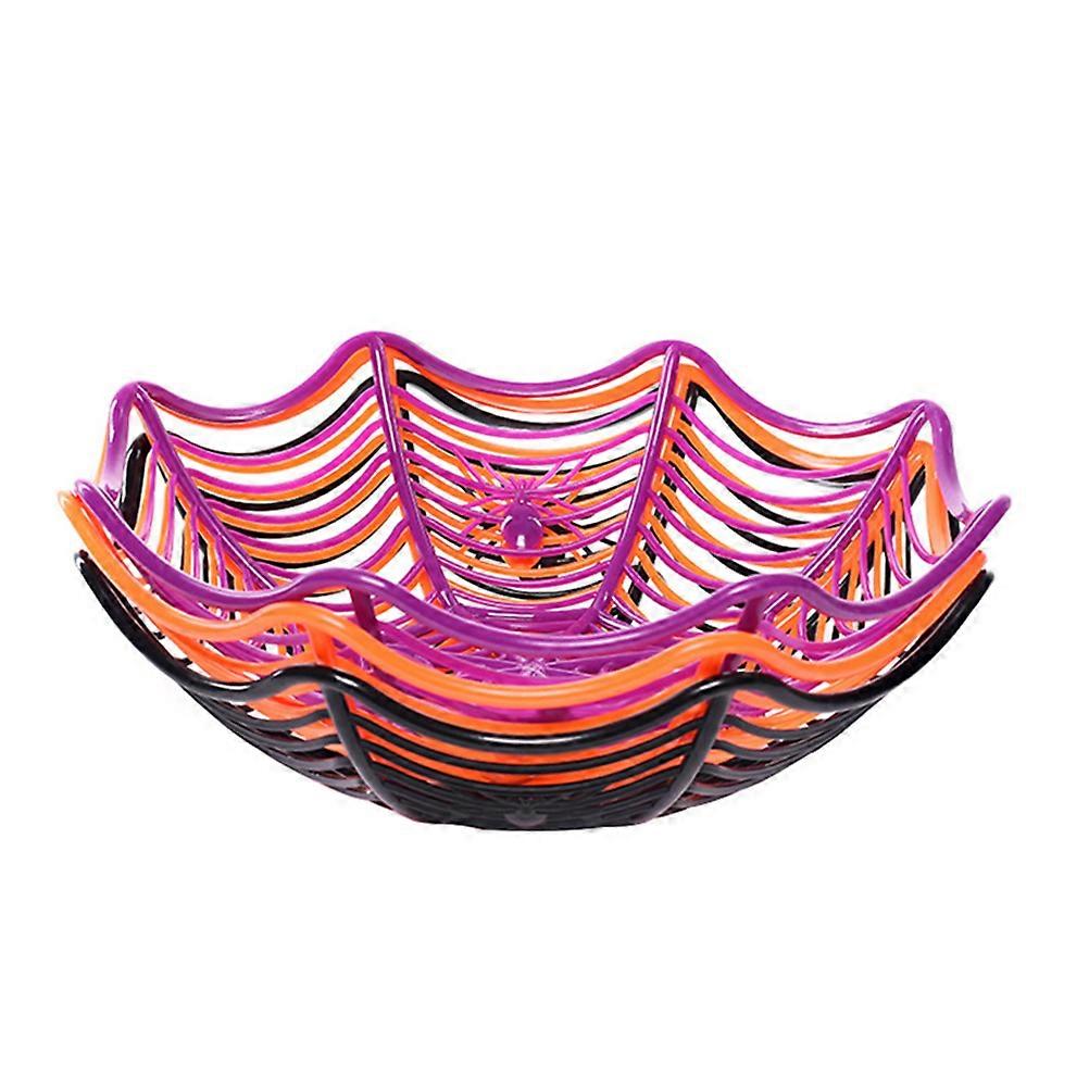 Spider Web Fruits Candy Basket for Halloween Decor 6Pcs