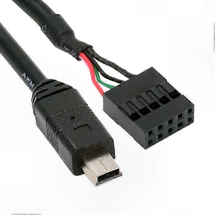 50cm USB 2.0 9Pin Motherboard to Mini USB 5Pin Cable for Monitor Sensor Camera Connection