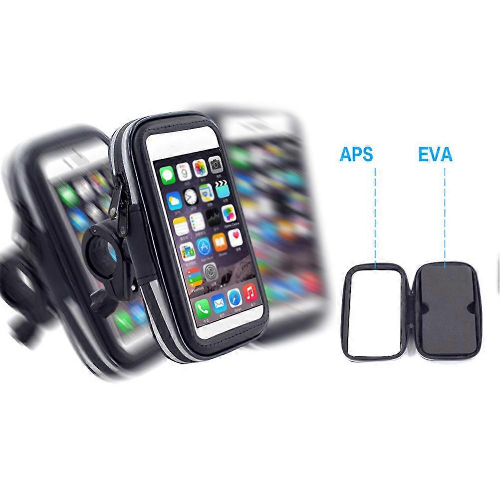 Bicycle Handlebar Phone Bag 2 Pcs Size L For Cycling GPS Support Black Operation