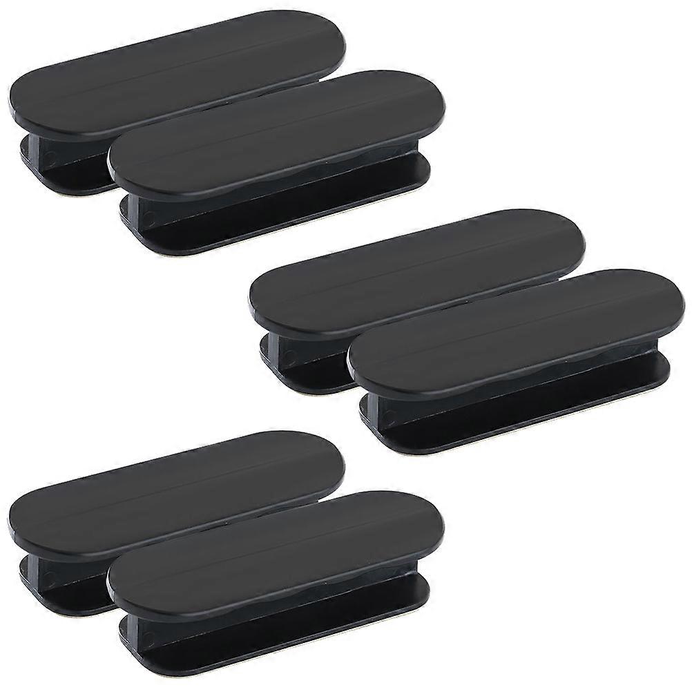 Window Pull Knob Black ABS for Household Cabinet Doors 12Pcs Collection