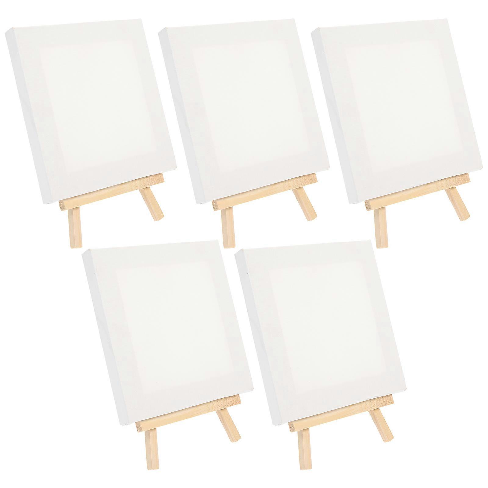 Mini Desktop Easel Picture Display Stand Home Decor Simple Design Wooden Material 5Sets