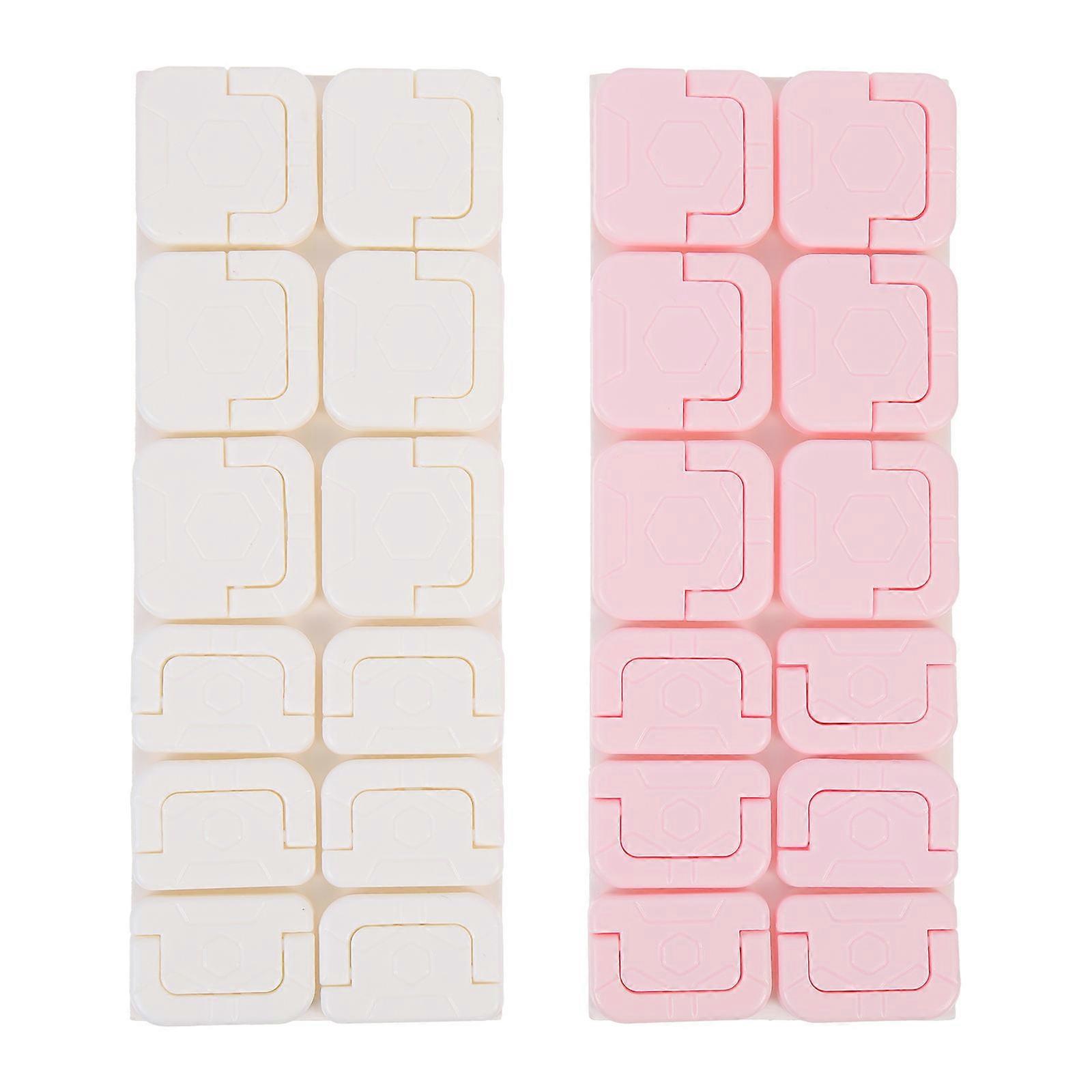 Safety Plug Covers Robust Sturdy Design For Childproofing Home Use Square Pink 24Pack