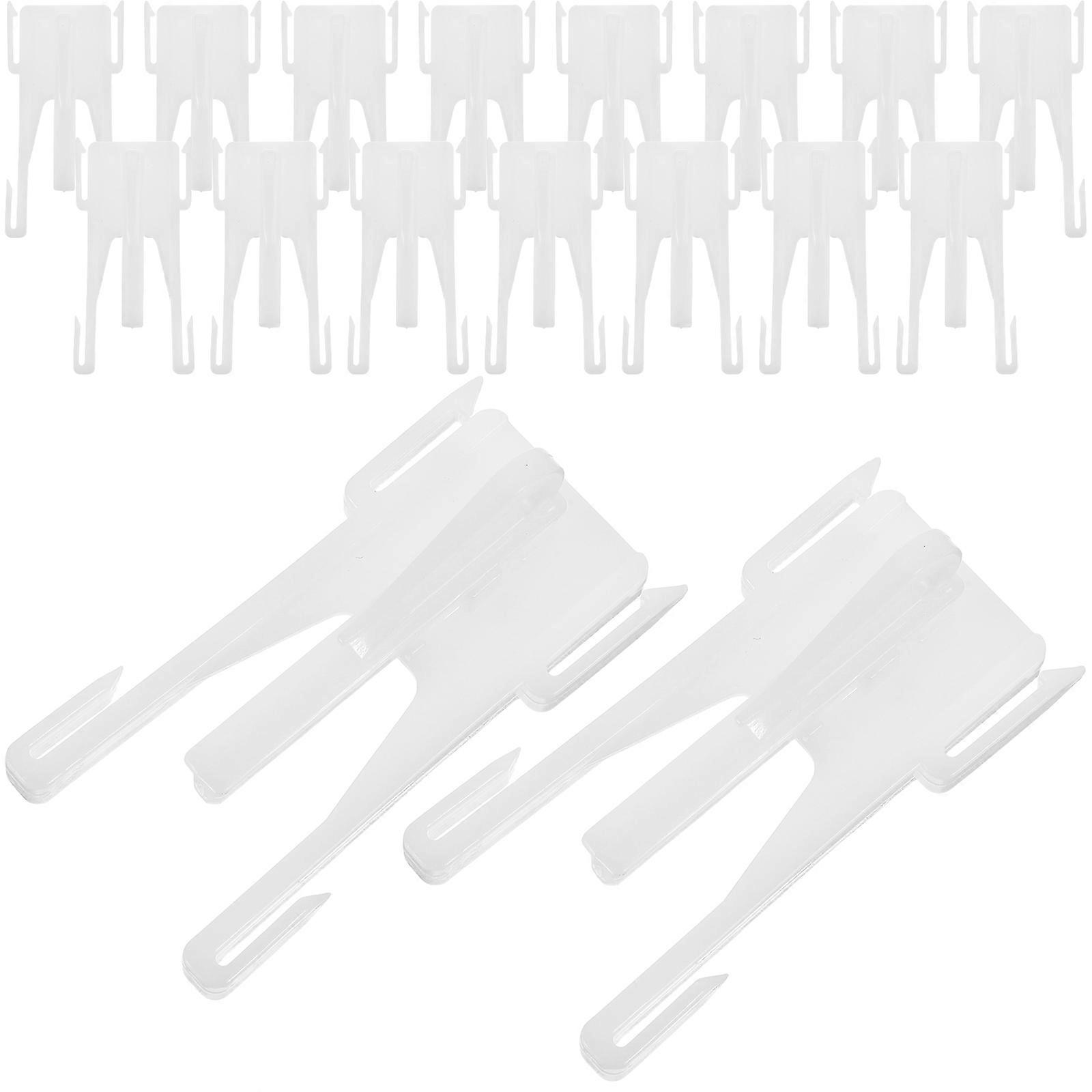 White Plastic Pleat Curtain Hooks Butterfly Drapery Hooks 40Pcs Set