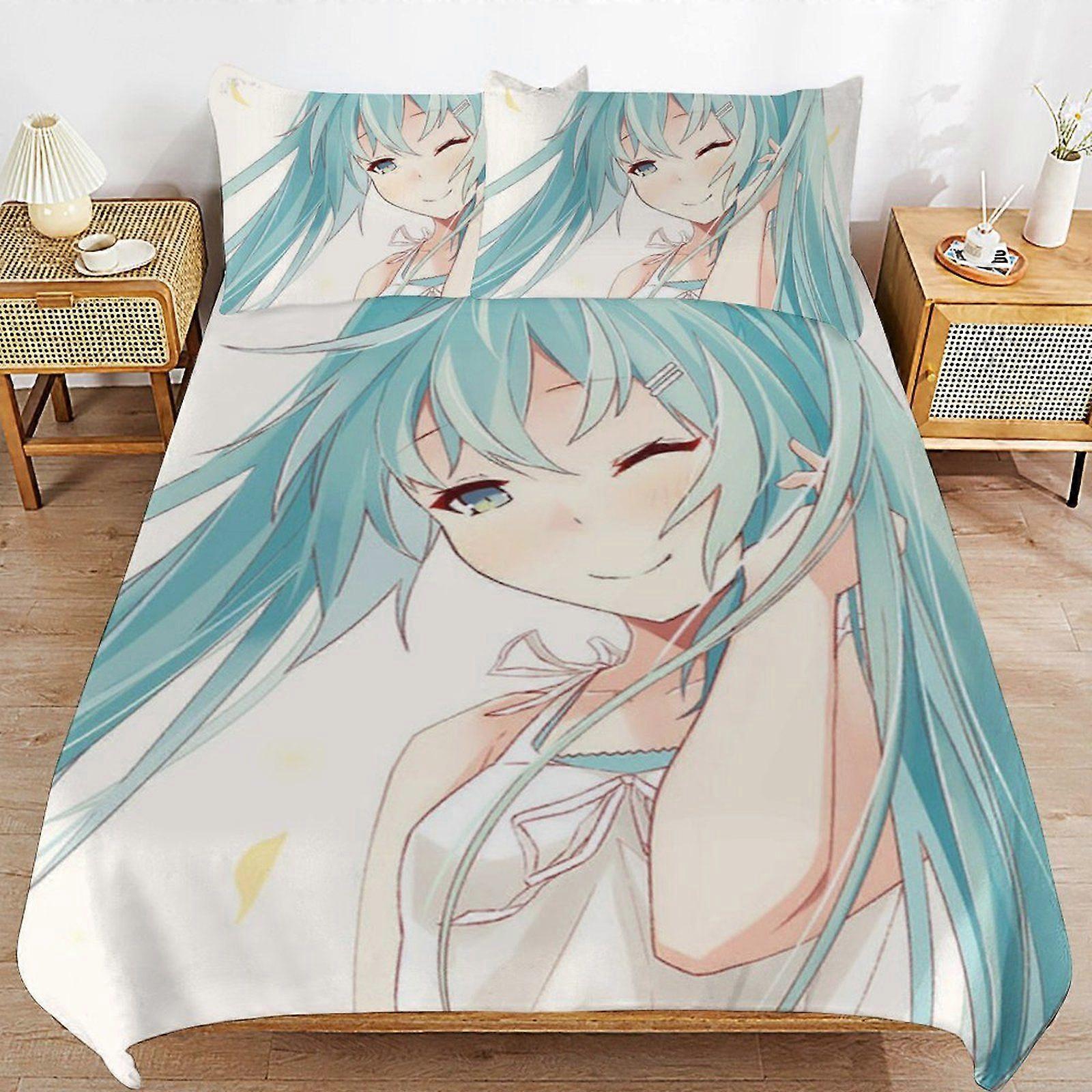 a565 Hatsune Miku Practical Fabric Sleep Ready Texture High Thread Composition Duvet Cover Sets Convenience b565