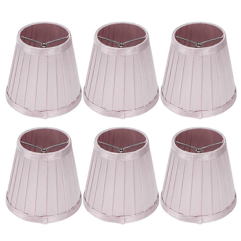 6pcs Lampshade Replacement for E14 Bulb Interface Wall Light Ceiling Light Cover Shade Pink Purple