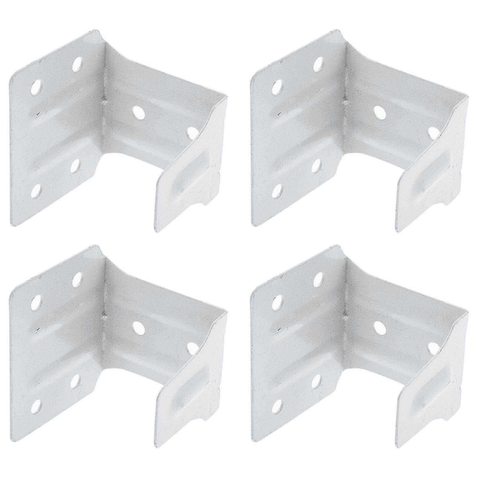 Roller Blind Accessories Curtain Mount Bracket 4Pcs White Metal Installation Set