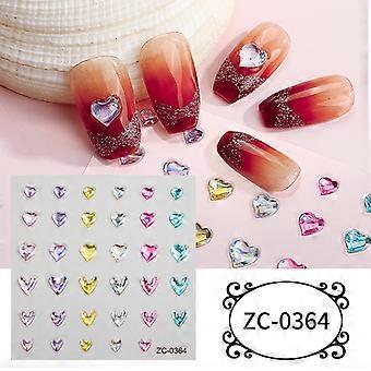 INS Relief Nagelaufkleber 5d Weichkleber Liebe Neujahr Nagelaufkleber DIY Kristall Kaninchen Jahr Nagelaufkleber ZC-036460 * 60mm nacktes Stück