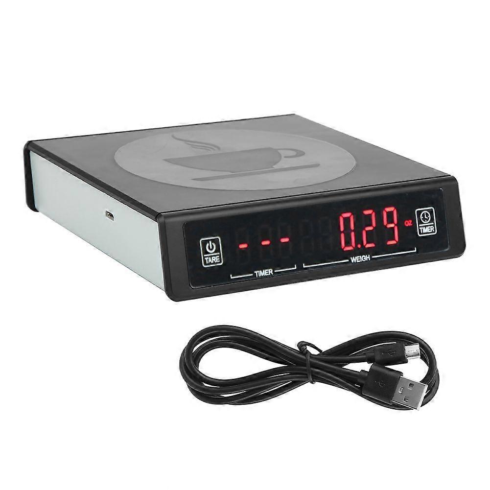 Black Coffee Baking Kitchen Electronic Scale Battery Rechargeable with Timing Function 3kg/0.1g