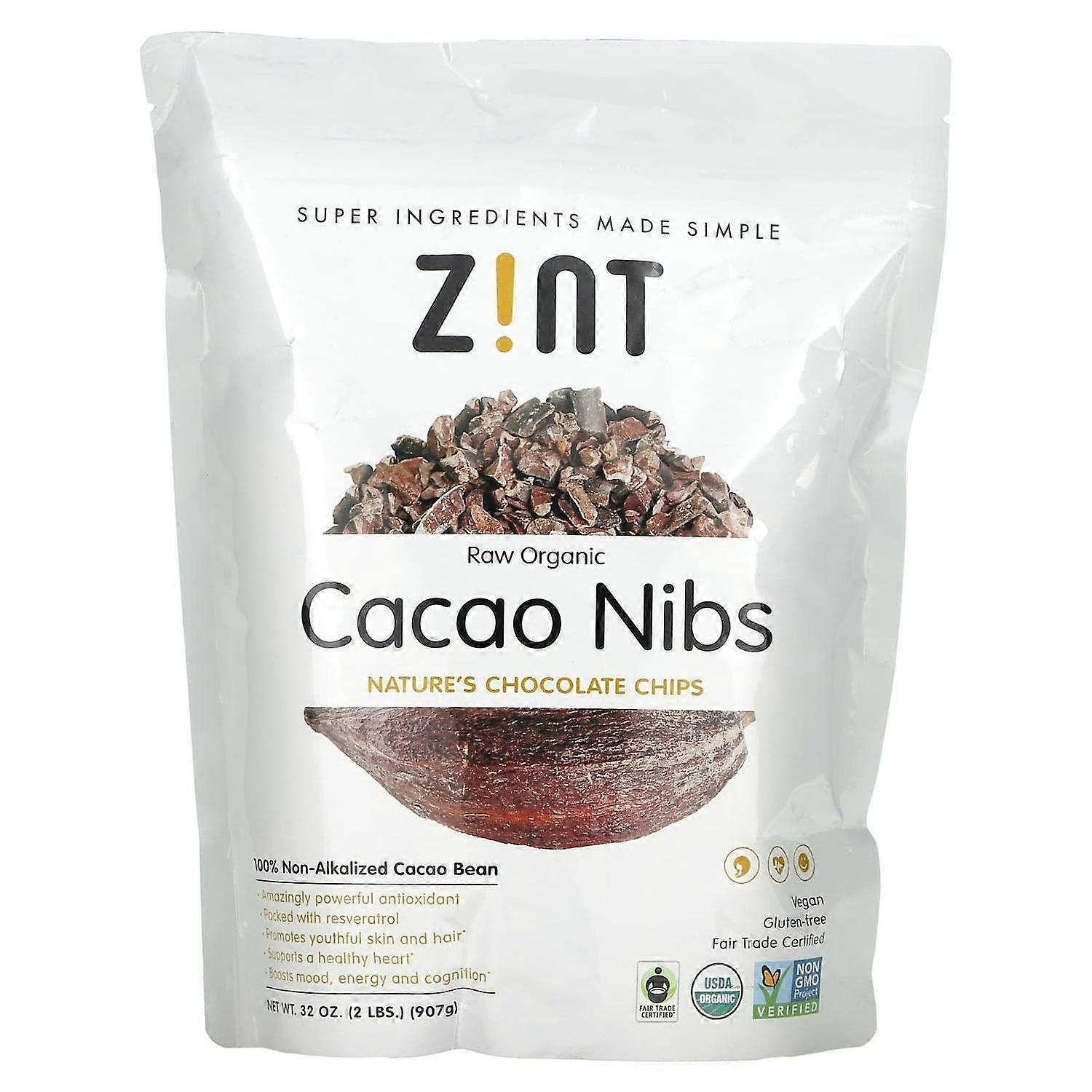 ZINT, Raw Organic Cacao Nibs, 32 oz (907 g)
