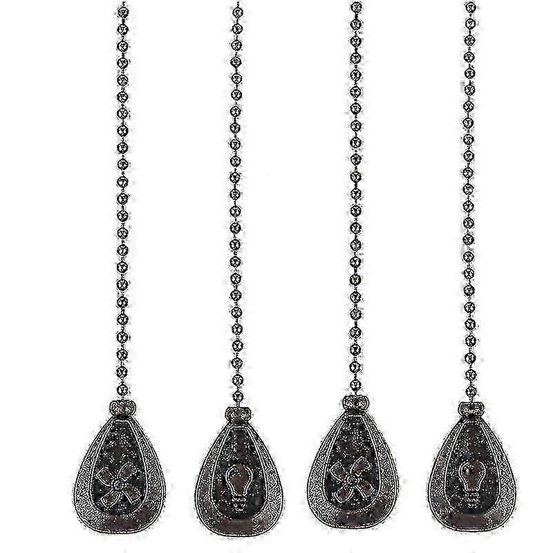 4pcs Retro Style Ceiling Fan Pull Chain Fan Light Pendant Extension Extender