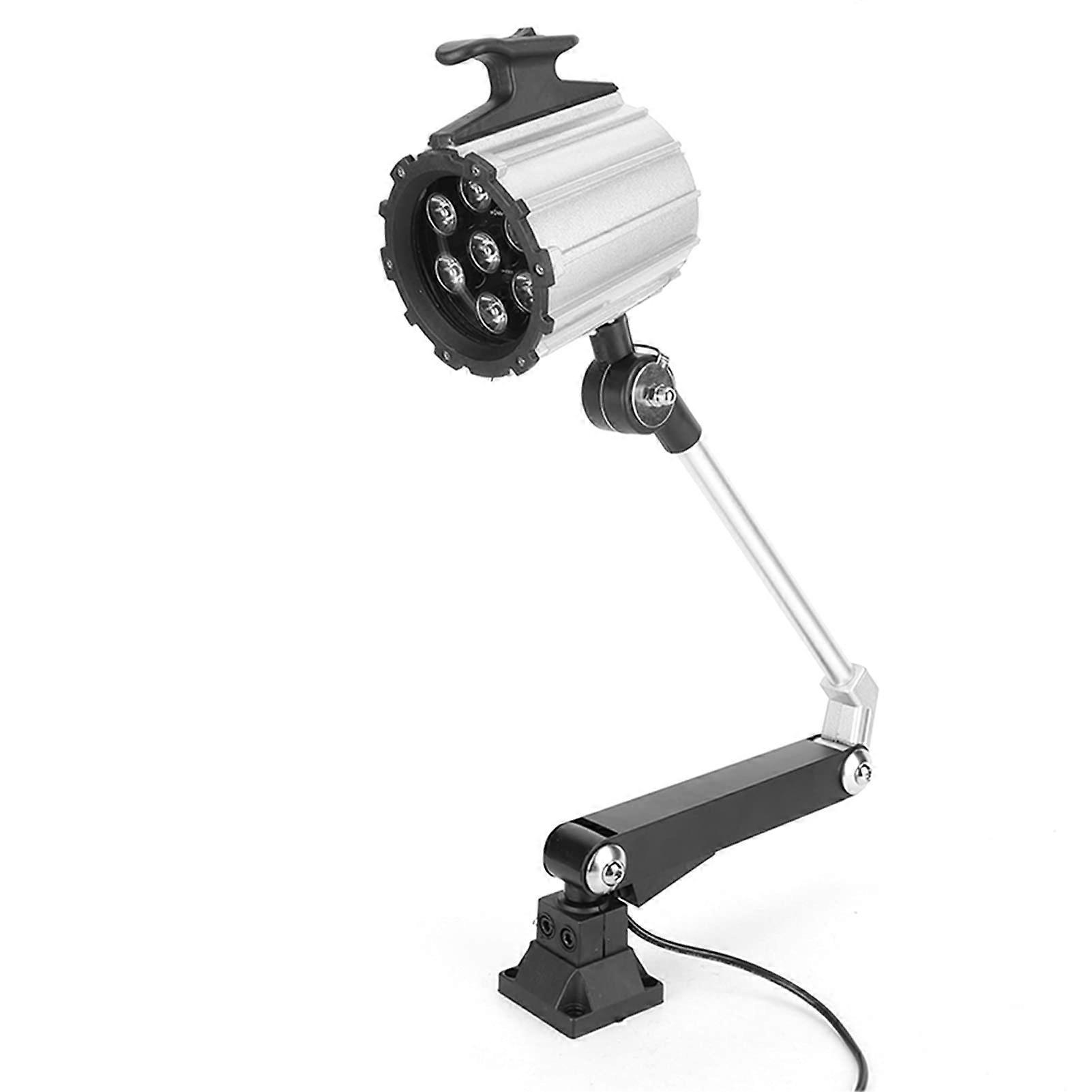LED Desk Lamp Adjustable Arm Rotatable Head Worklight Milling Machines Lathe CNC Screw Fixation Silver Black