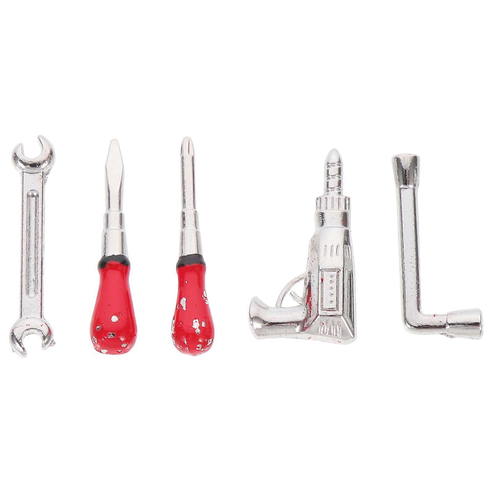 Doll House Repair Tool Models Perfect For Miniature Display In Silver Color 10 Pcs