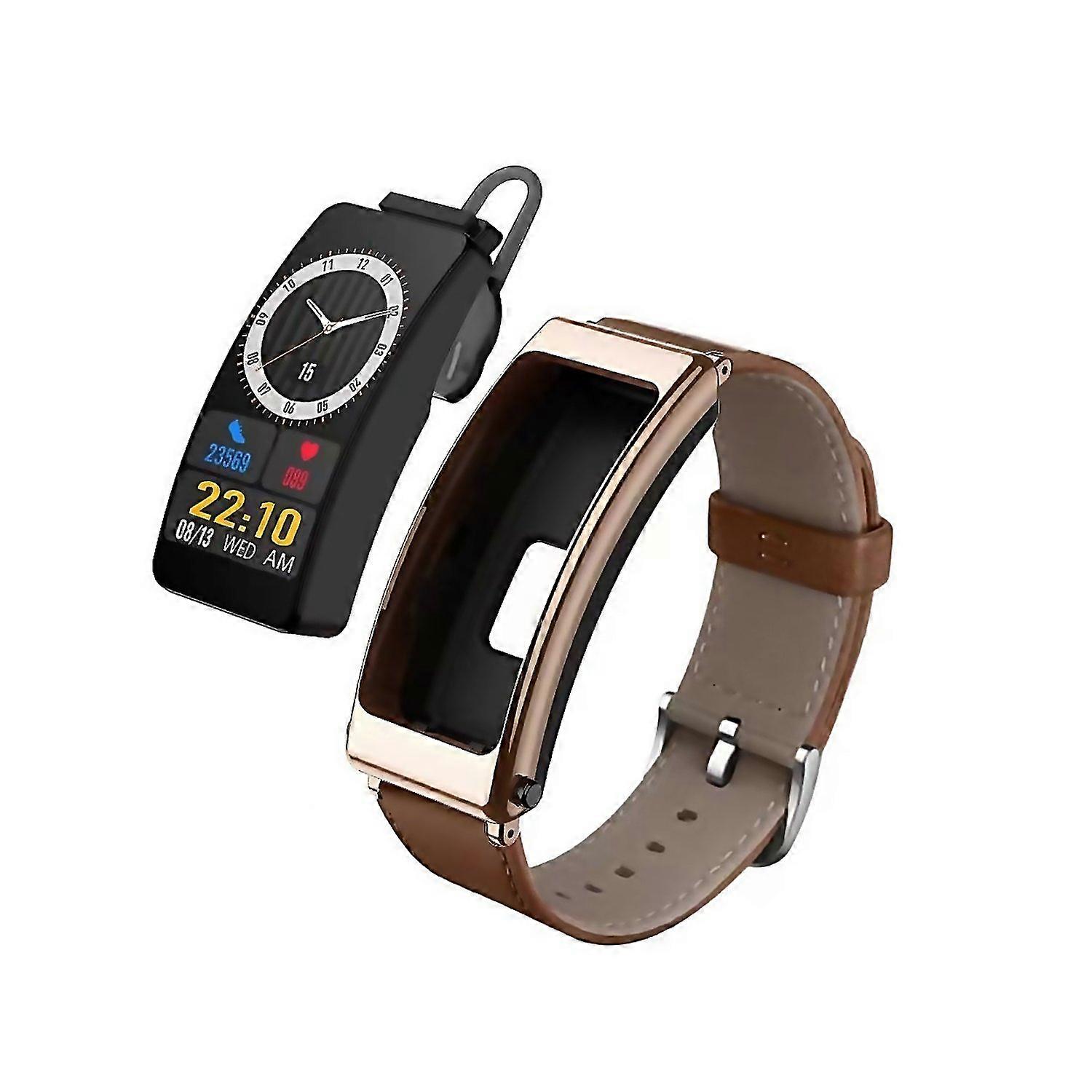 Pour K13 114 pouces bracelet en cuir écouteur détachable montre intelligente support Bluetooth facile à nettoyer et à