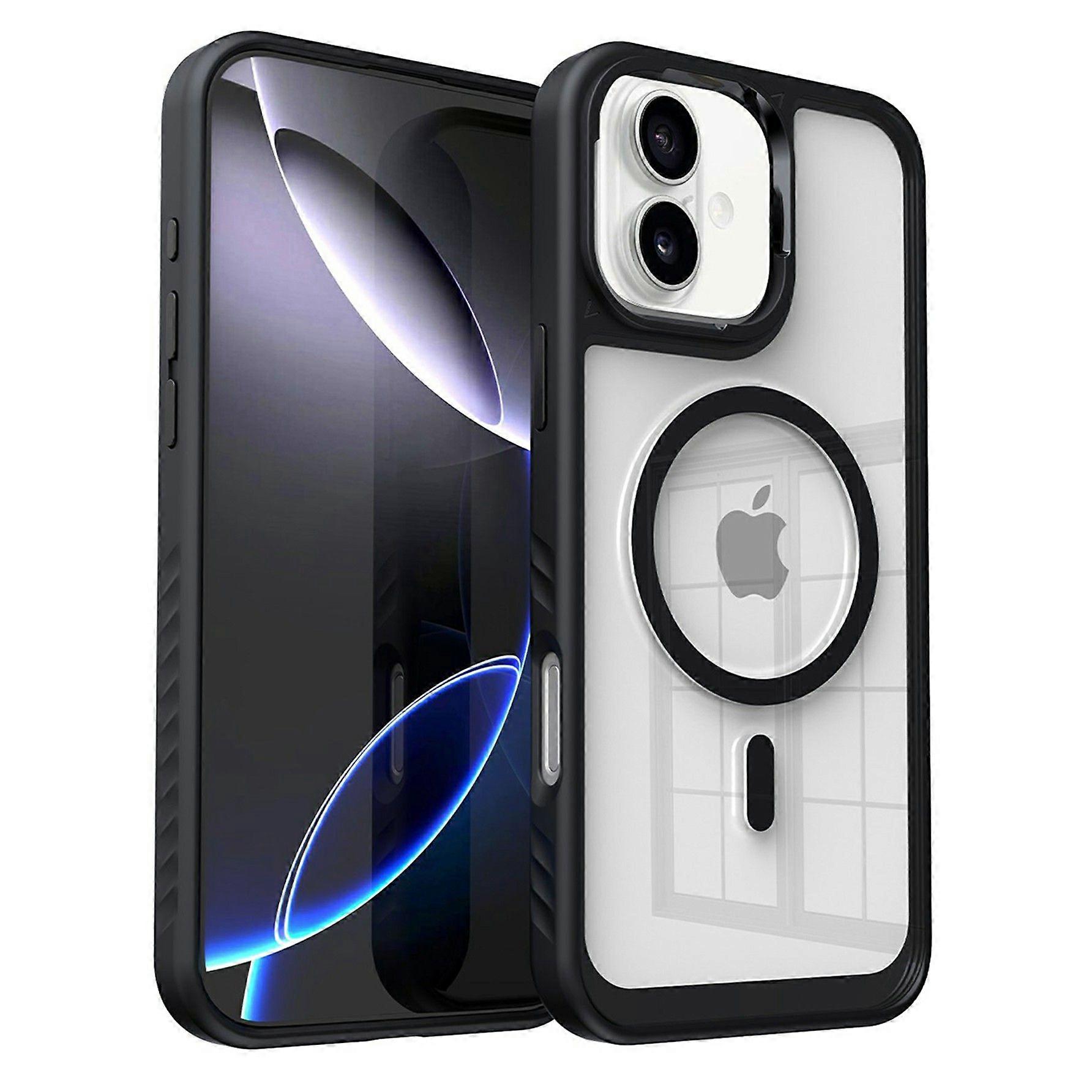 For iPhone 16 Case Compatible with MagSafe TPU + PC Shockproof Phone Back Cover