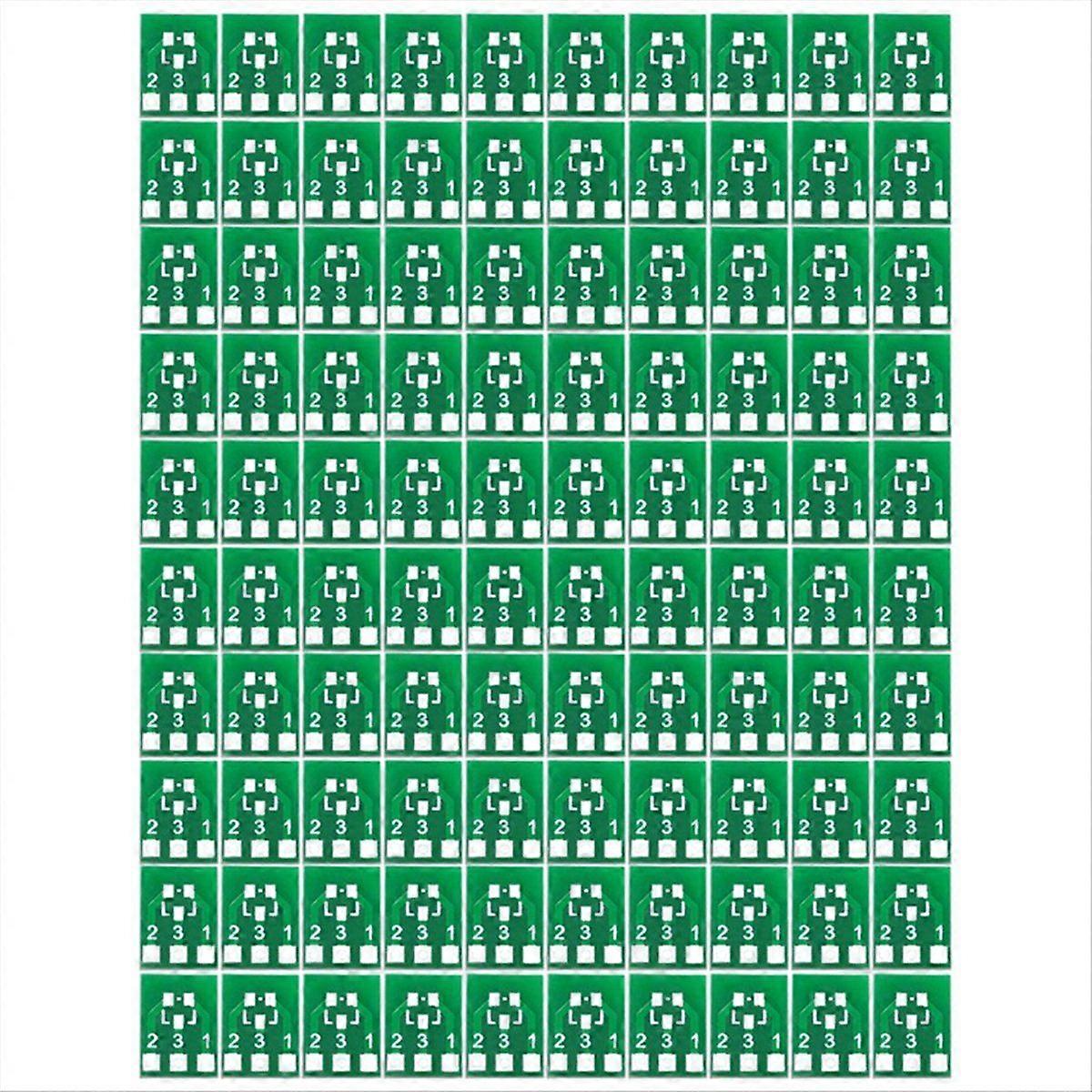 SOT23 SOT23-3 Turn SIP3 Double-Side SMD Turn to DIP SIP3 Adapter Converter SOT SIP IC Socket PCB Board Diy Kit 100Pcs