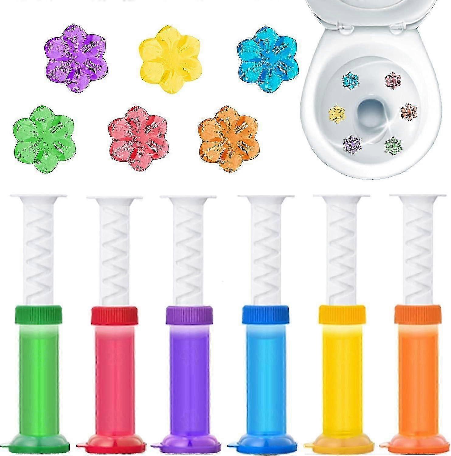 6 db WC-tál gélbélyegző, WC-csésze friss virággél bélyegző, illatfrissítő belső WC-hez,