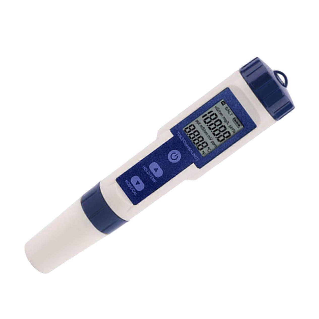 Digital Salinity Pen Type Water Tester pH EC Temp Portable Water Quality Checker Aquarium Hydroponics Sea Monitoring