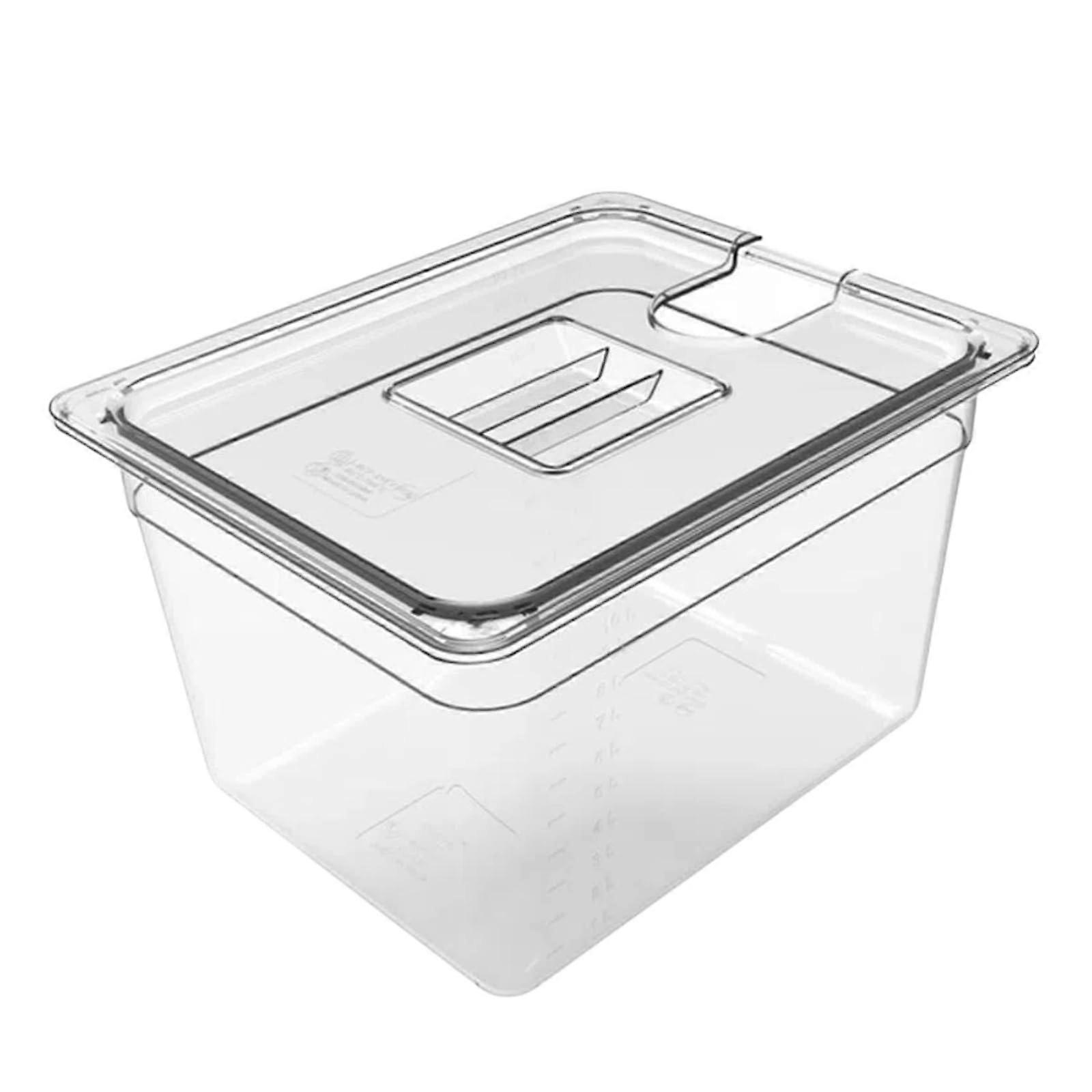 Large SousVide Container 11L Transparent With Lid For Vacuum Low Temperature Cooking Meat And Vegetables Meal Prep
