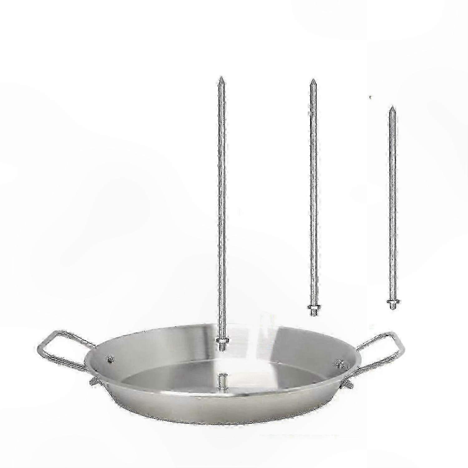 Vertical Grill Stand with 3 Removable Skewers for Rotisserie and Meat Grilling BBQ Accessory