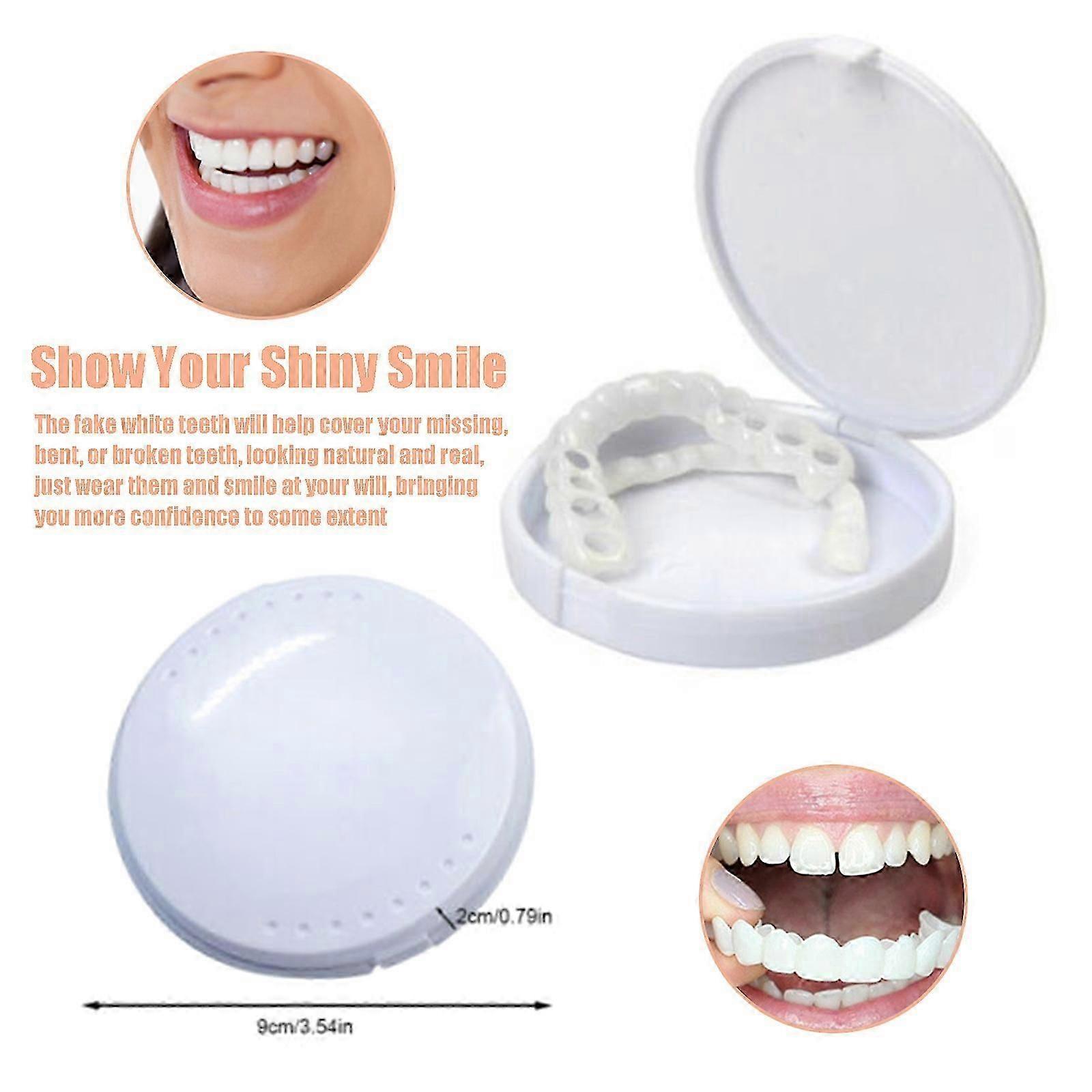 Smile Snap On UpperBottom Set False Teeth Denture Veneers Dental Tooth Cover