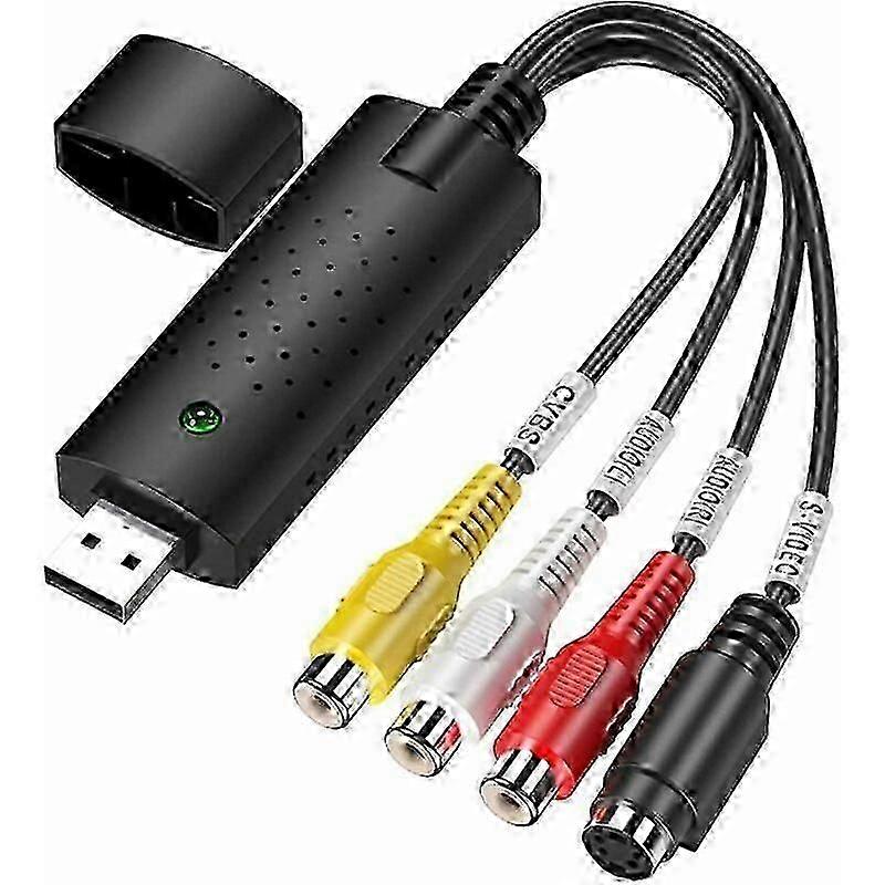 Vhs zu Digital Konverter,hi8 Vhs zu DVD Video Capture Card,Digital Video Audio Converter Adapter,VHS zu USB Konverter,DVD,USB 2.0 für Windows 10/8/7 A
