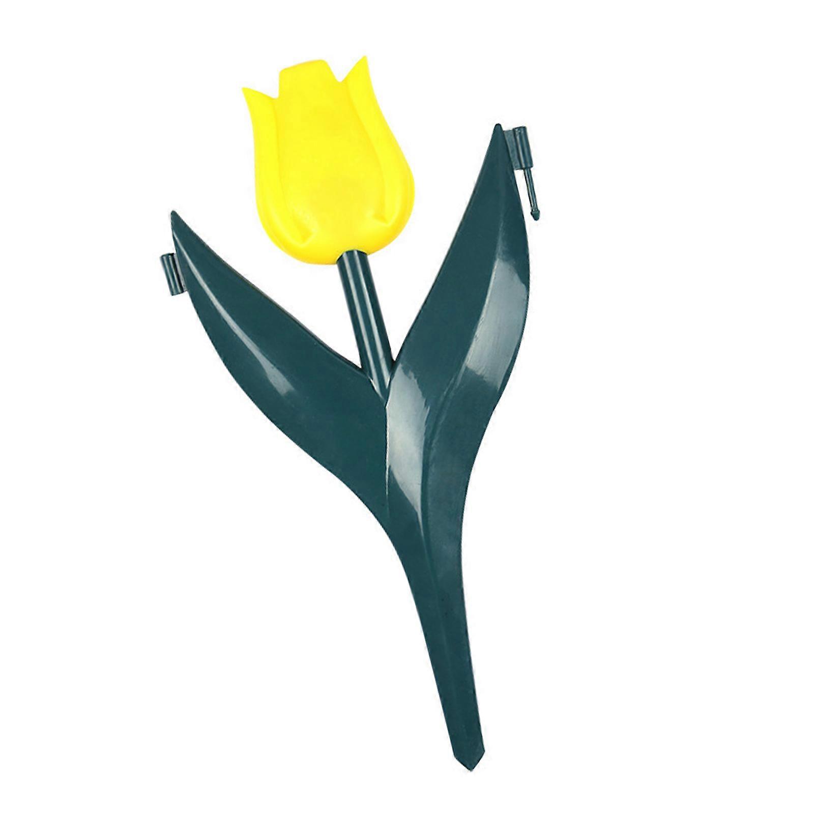PVC Garden Fence with Decorative Tulips Flower Shape Interlocking Border Design for Flower Beds and Pathway Decoration  Yellow