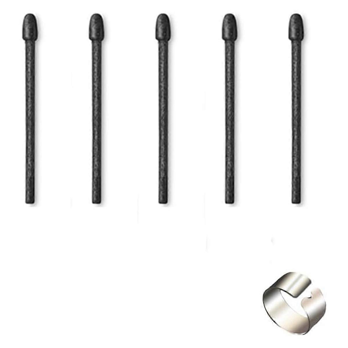 Pen Nibs, 5 Pack Replacement Tips for Marker and Marker Plus, with Installation Tool, Black