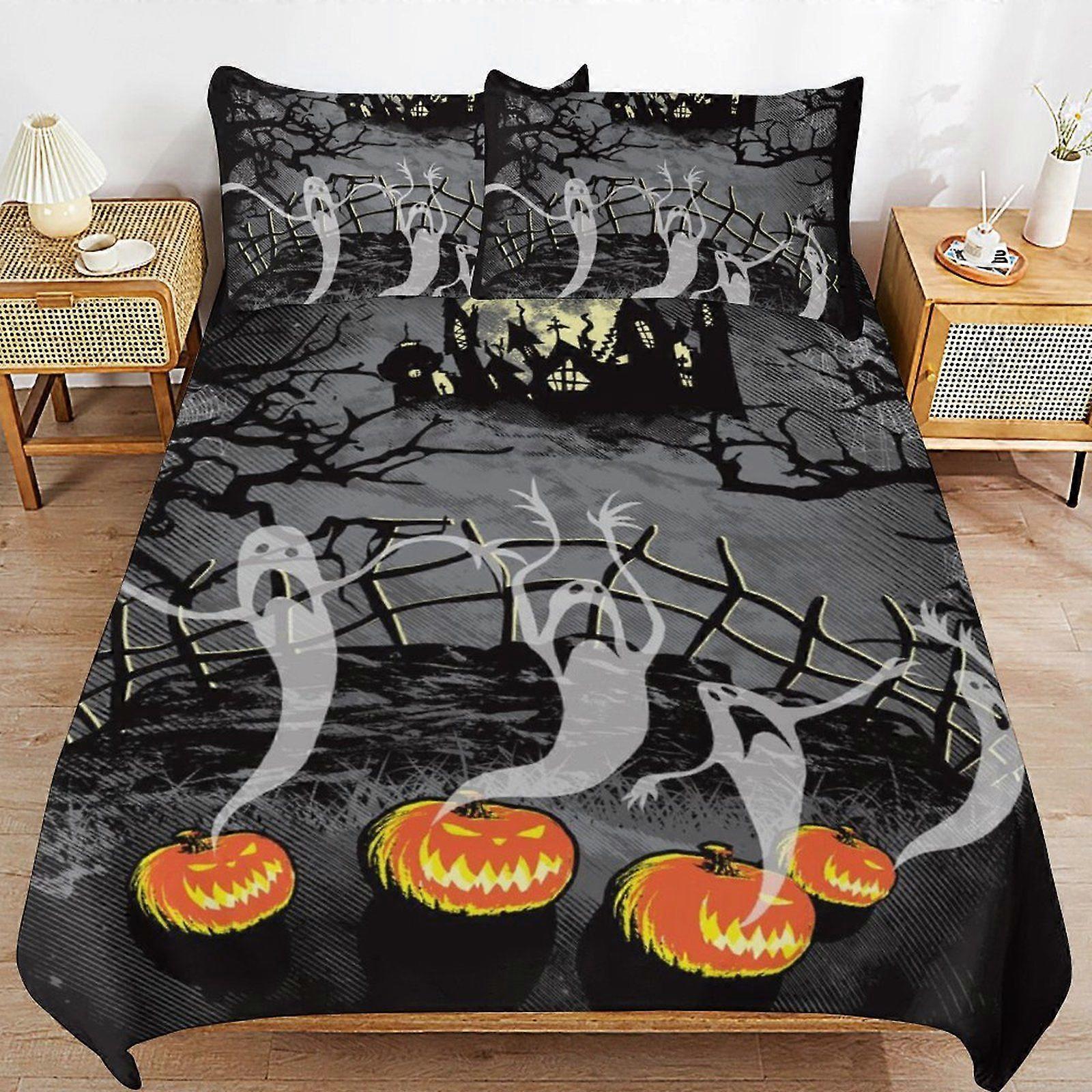 A652 The Nightmare Before Christmas Super Soft Bedding Quality Stitch Lightweight Zipper Feature Duvet Cover Sets for Sleeping N652