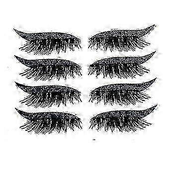 4Pairs Reusable Eyeliner and Eyelash Stickers False Eyelashes Sequin Eye Shadow