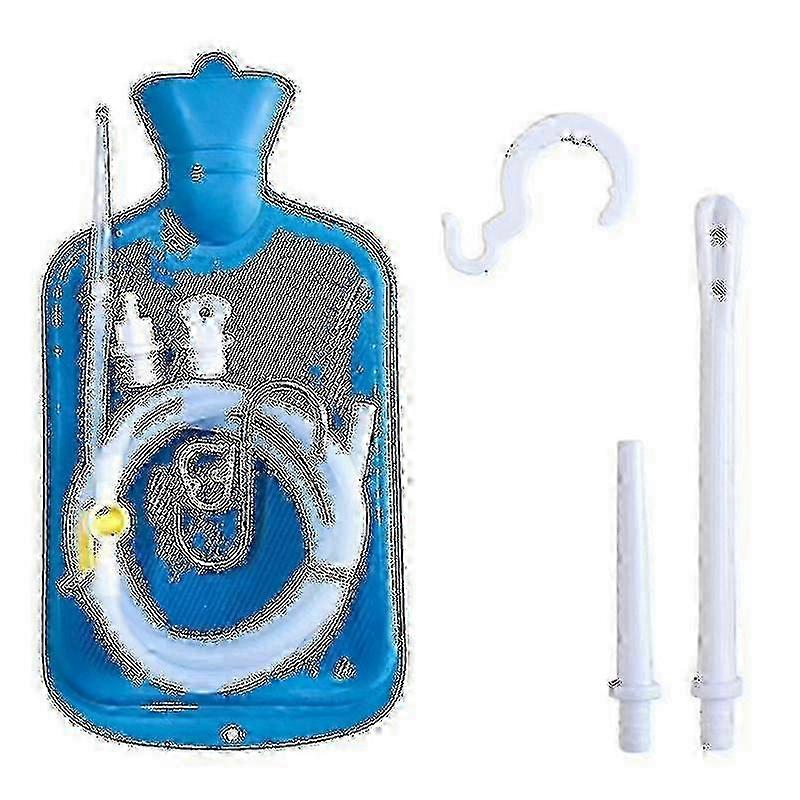 Enema Kit Enema Bag Silic Hose 5 -size Reusable Tips Flow For N Cleanse Enemas