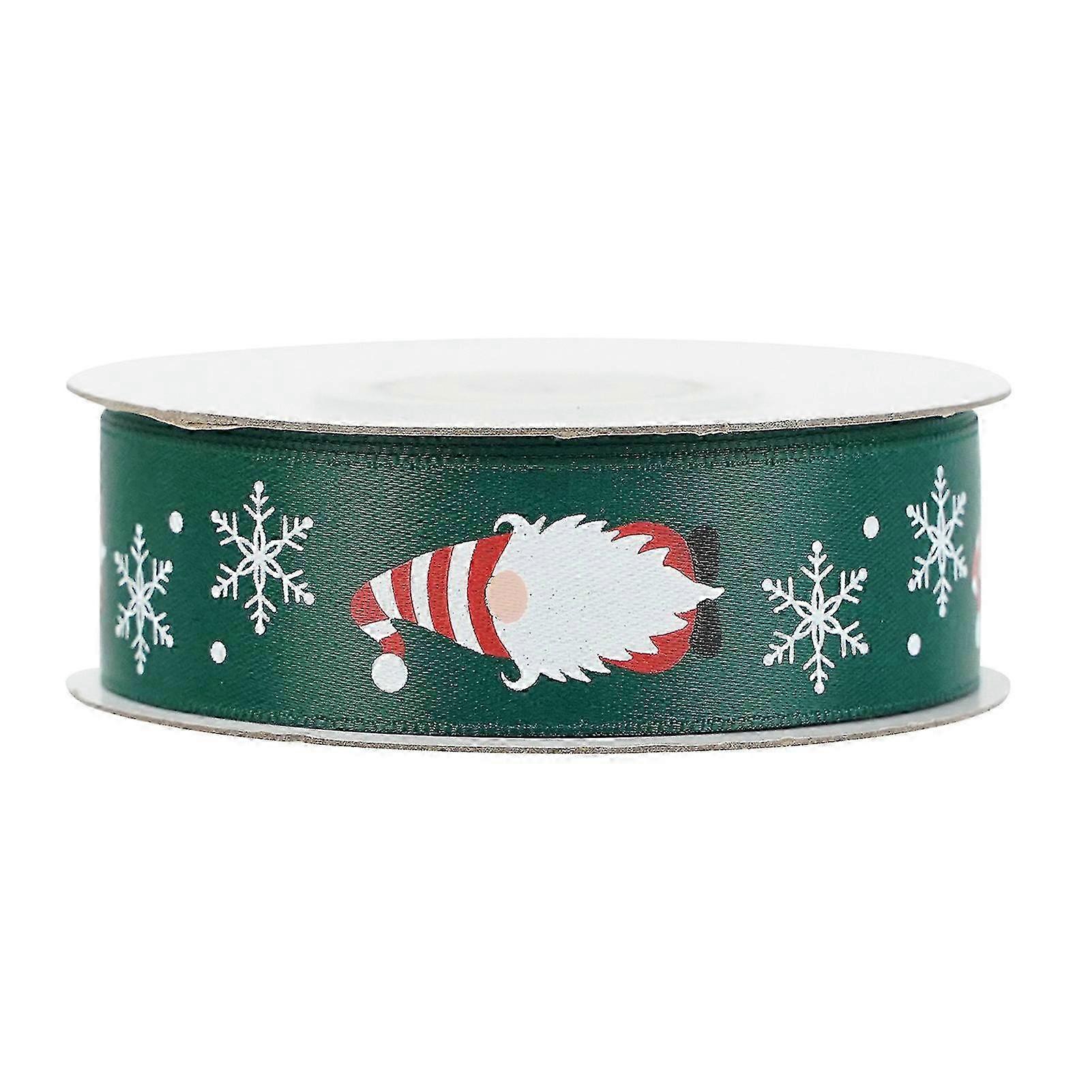 Christmas Ribbon Cartoon Clear Print Stain Double-sided Whorl Wrap Ribbon for DIY