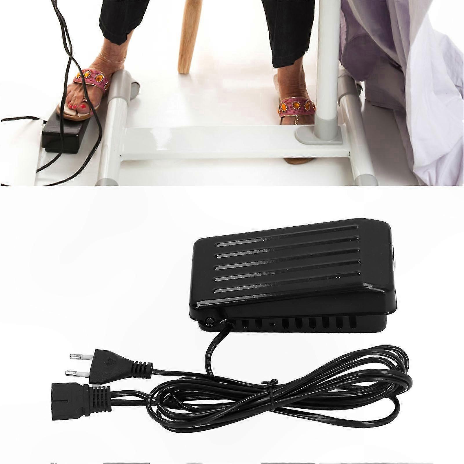 Non-Slip Sewing Machine Foot Pedal 3-Port Black Replacement Controller