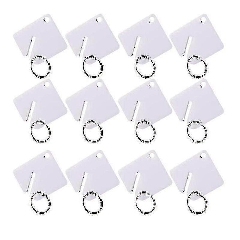 Portable 60 Pcs Acrylic Key Tags With Snap Hook Key Identify Tags Write-on Tag