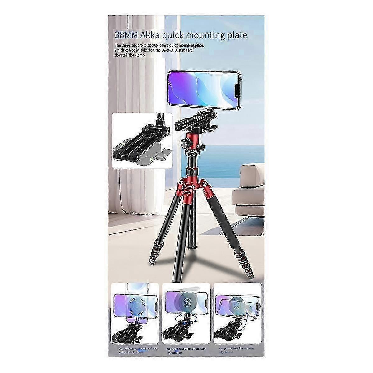 Multifunctional Magnetic Wireless Charging Photography Stand Folding Quick Release Tripod HandheldAs Shown SZRH A-W
