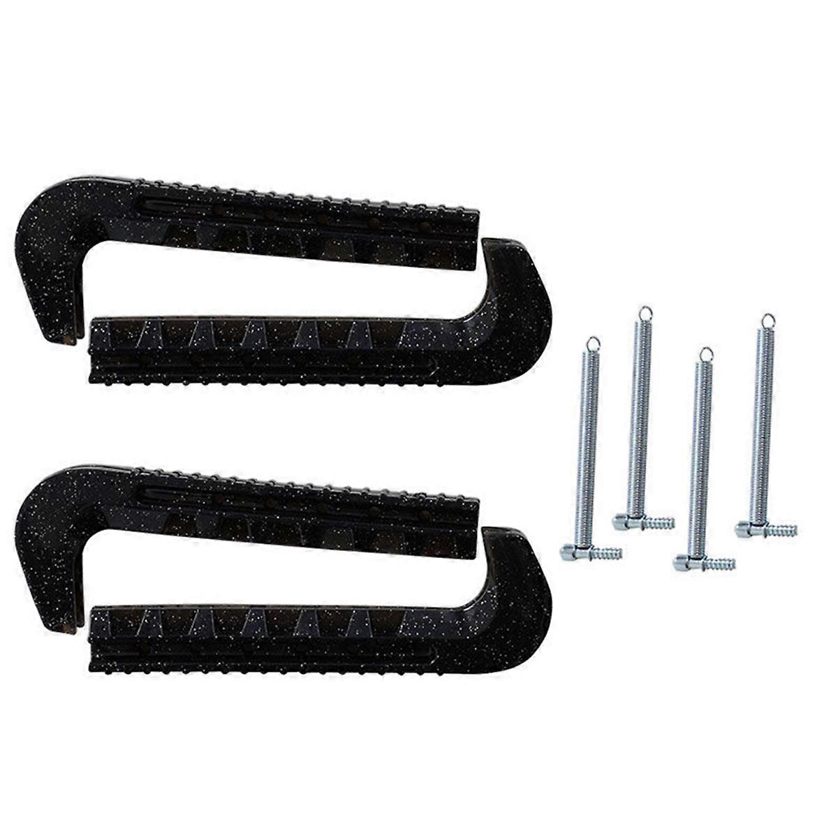 ソフトプラスチック製アイスホッケーフィギュアスケートブレードガードカバープロテクターアイススケートランナーガード 1組 レディース キッズ ブラック