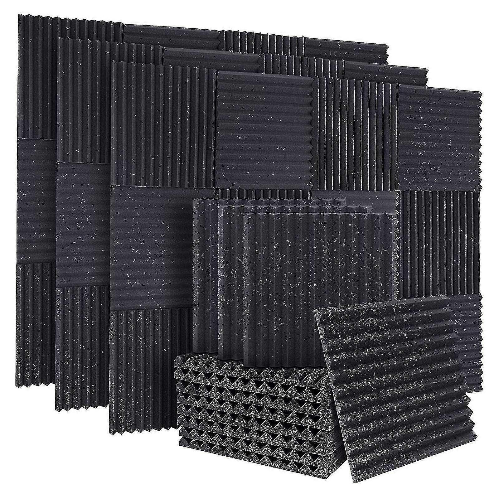 50pcs 声学隔音泡沫吸音板隔音板楔子用于工作室墙壁（最佳）