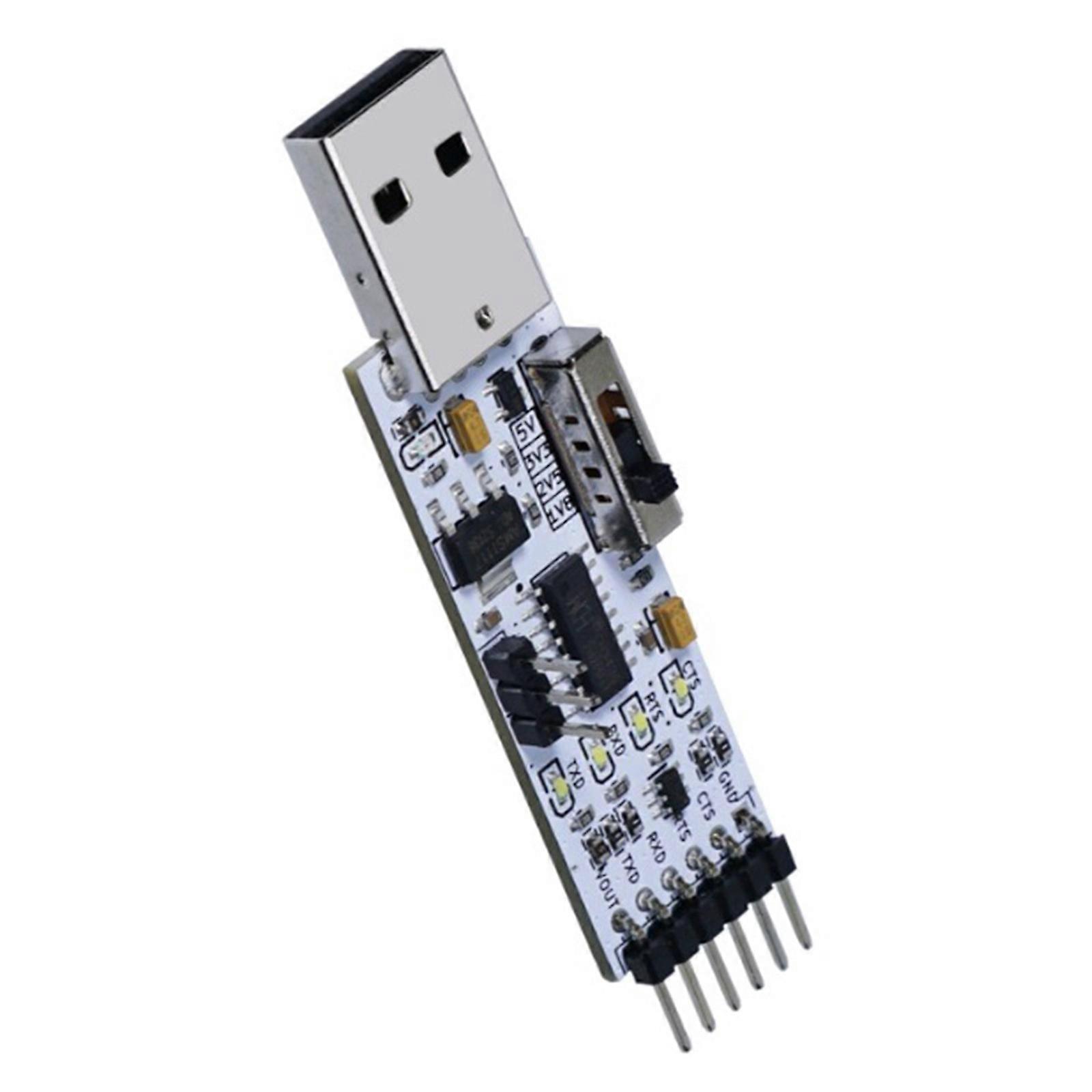 MultiLevel USB to TTL Serial Adapter Module 4Voltage Output 5V 3.3V 2.5V 1.8V Universal Compatibility Compactly Design Multicolor