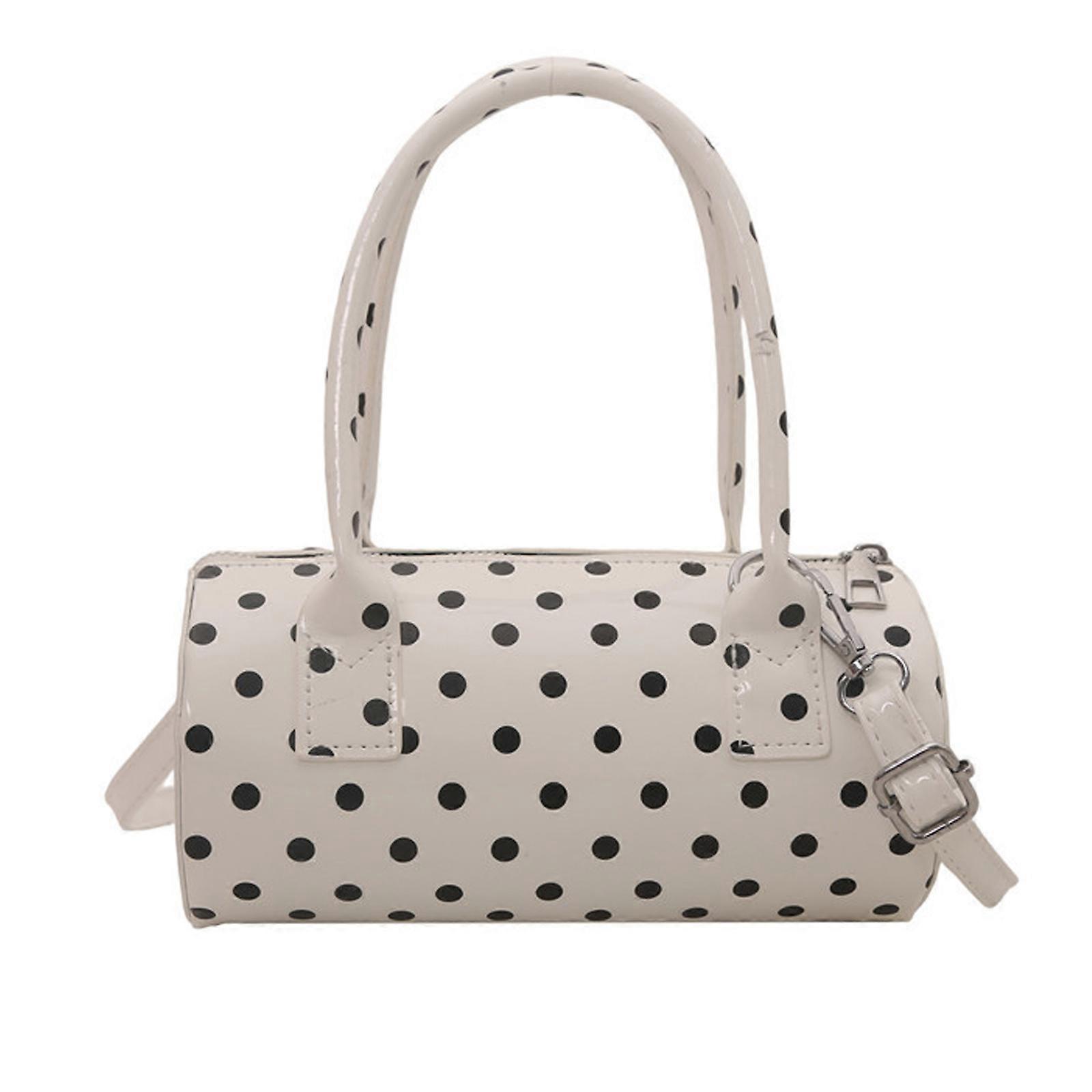 Trendy Dot Multi Functional Bag Strong PU Component Soft Texture Feature Compact designs for Women  White